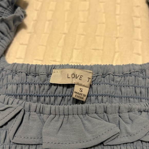 Love Tree Blue Ruffle Top - Picture 3 of 3